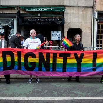Dignity/New York members at the Stonewall rally 